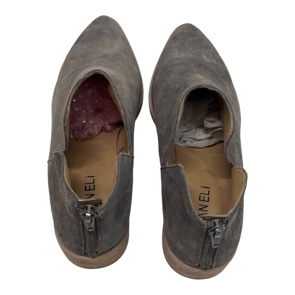 Vaneli Frappe Gray Metallic Suede Point Toe Casual Ankle Boots Women’s 8.5 - Picture 7 of 13